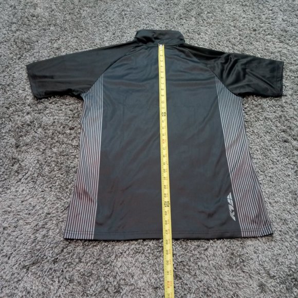 Fly Racing Shirt Mens Size Medium Black Striped Underarm Panel Polo Style - Picture 5 of 9